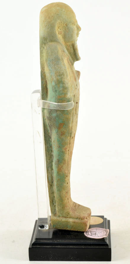 Egyptian Faience Ushabti of the Overseer of the Army Pakhas