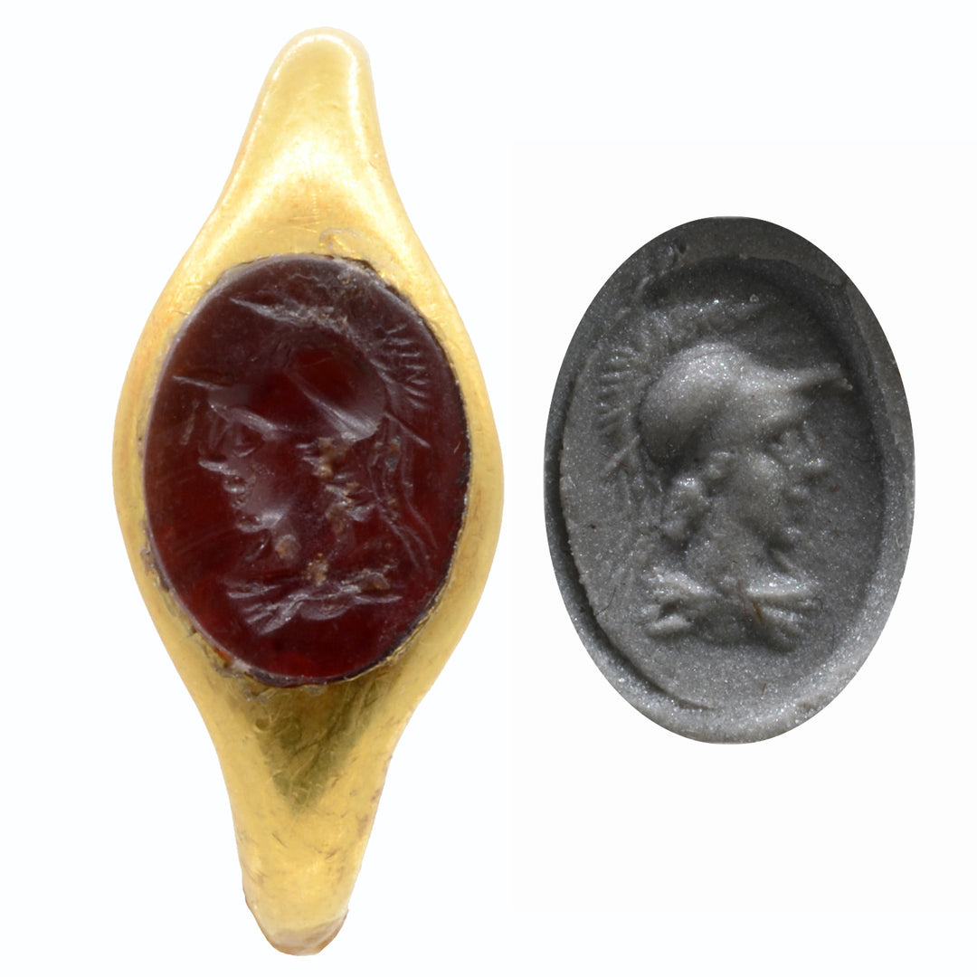 Roman Gold and Carnelian Intaglio Ring  