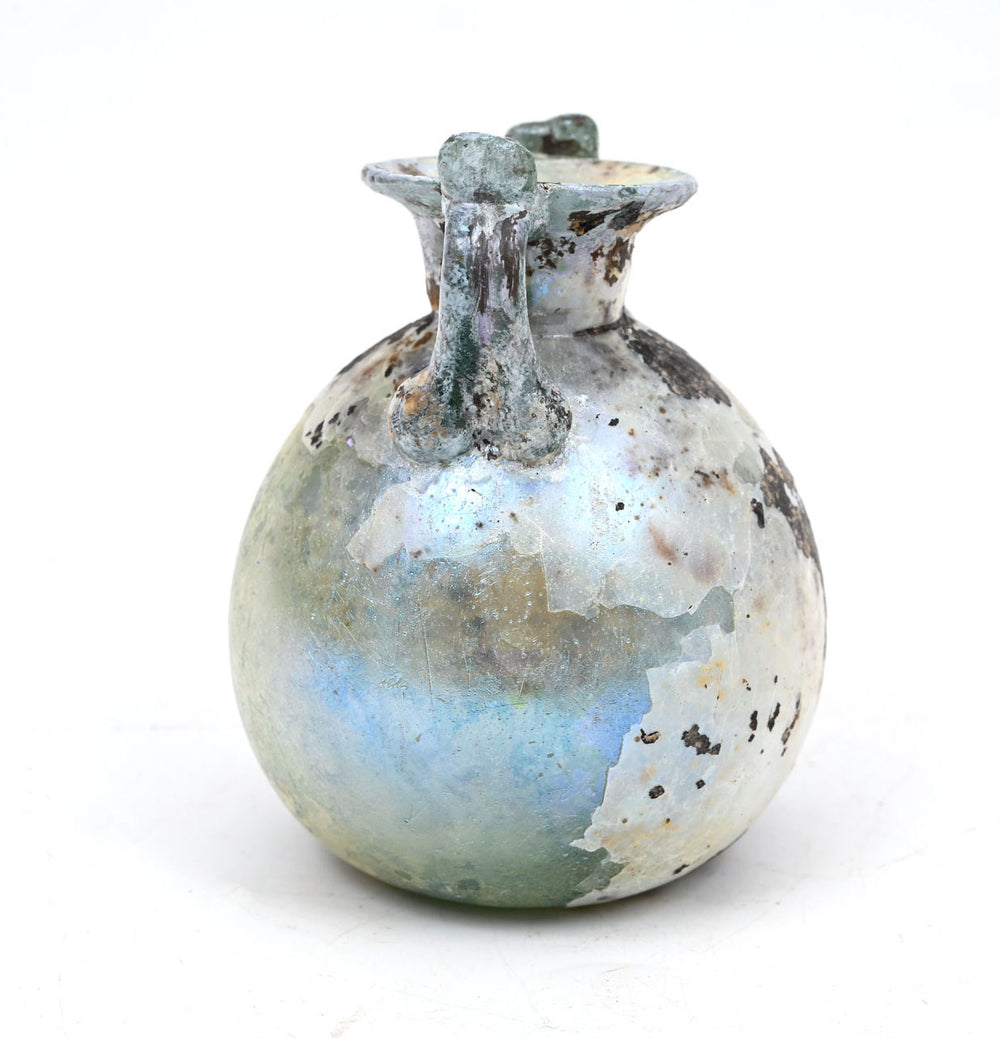 Roman Irridescent Glass Aryballos