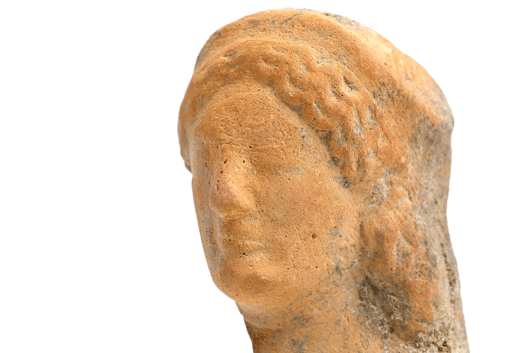 Greek Terracotta Archaic Goddess Head