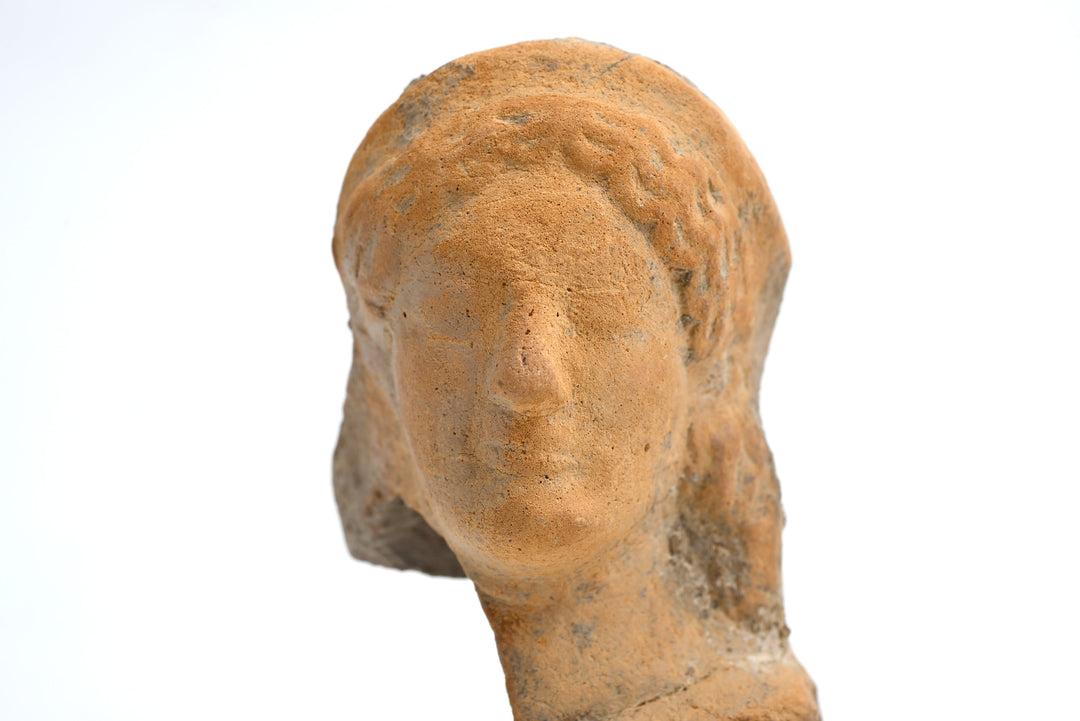 Greek Terracotta Archaic Goddess Head