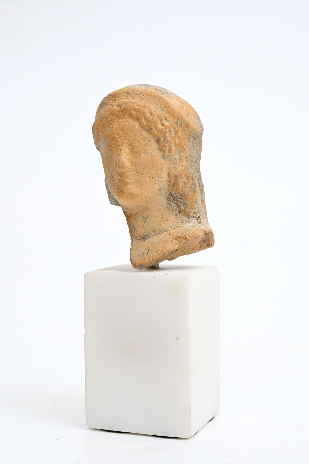 Greek Terracotta Archaic Goddess Head