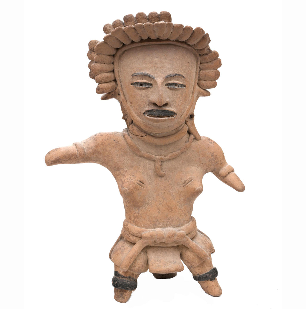 Remojadas Standing Female Figure with Chapopote, Veracruz, Mexico