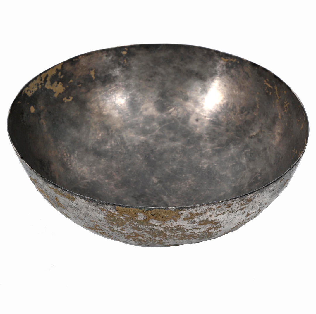 Ancient Near Eastern Silvered/Tinned Bronze  Hemispherical Bowl 