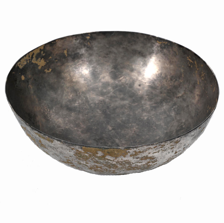 Ancient Near Eastern Silvered/Tinned Bronze  Hemispherical Bowl 
