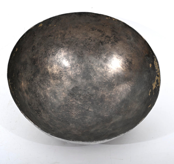 Ancient Near Eastern Silvered/Tinned Bronze  Hemispherical Bowl 