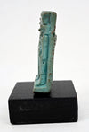 Egyptian Green Faience Triad Amulet of Isis, Horus the Child, and Nephthys