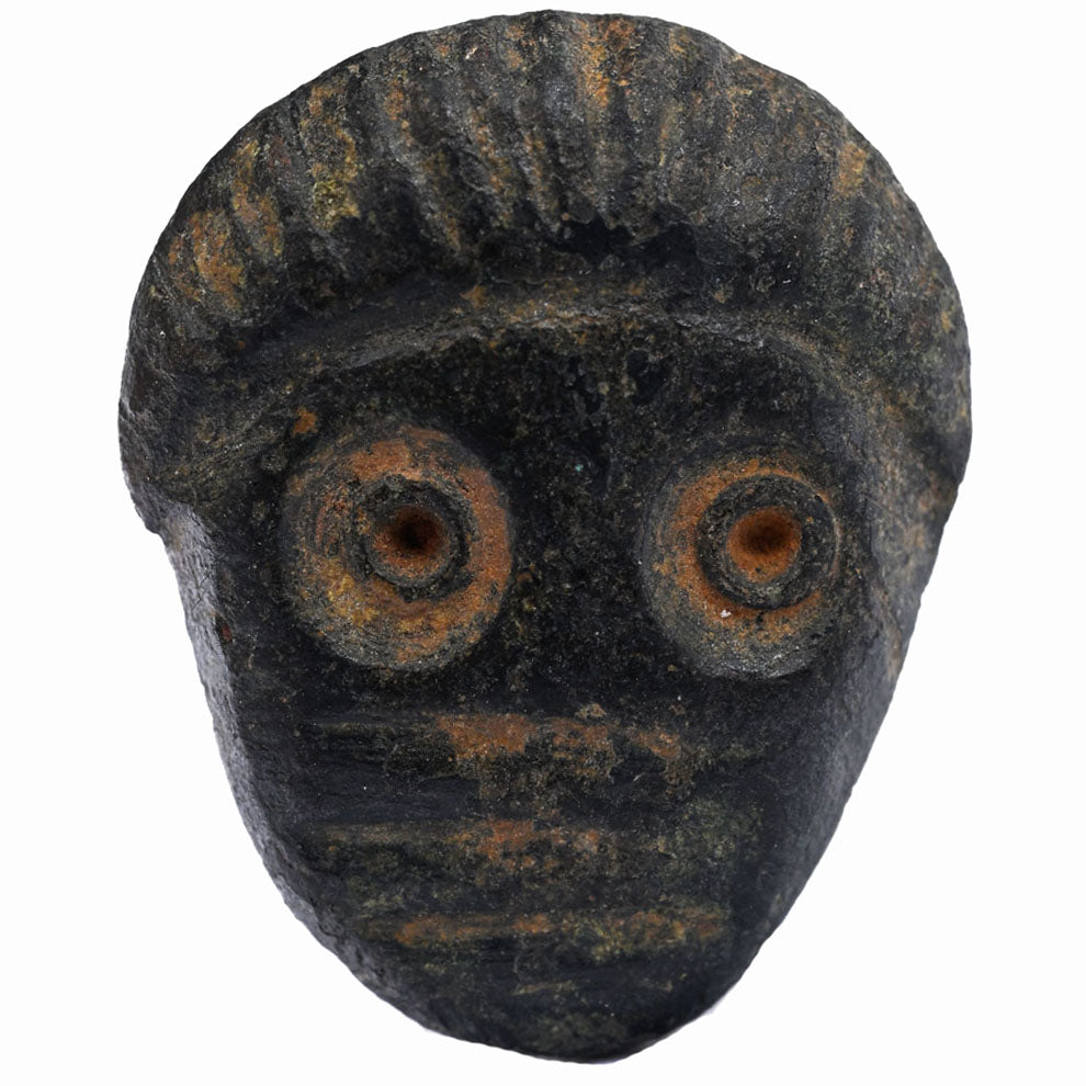 Iron Age Celtic or Provincial Roman Bronze Face Applique