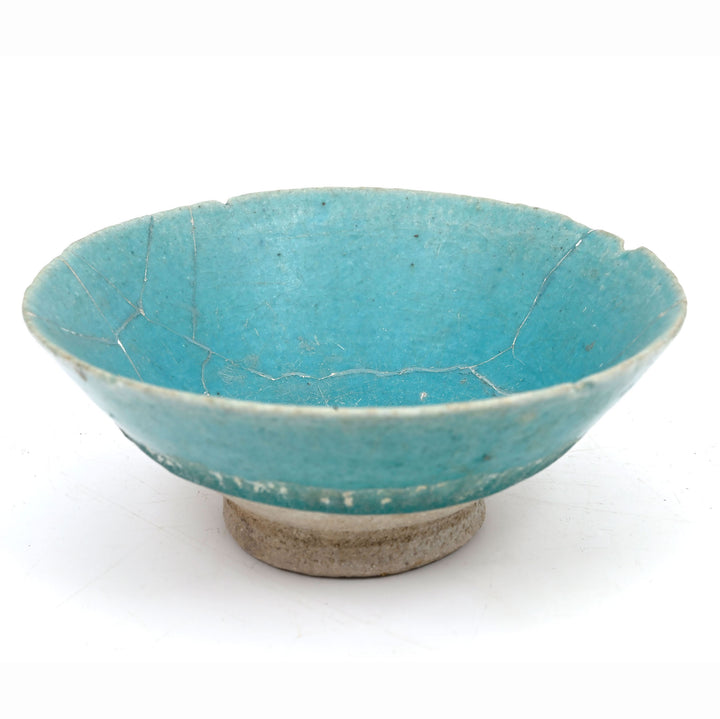 Persian Turquoise-Glazed Conical Bowl