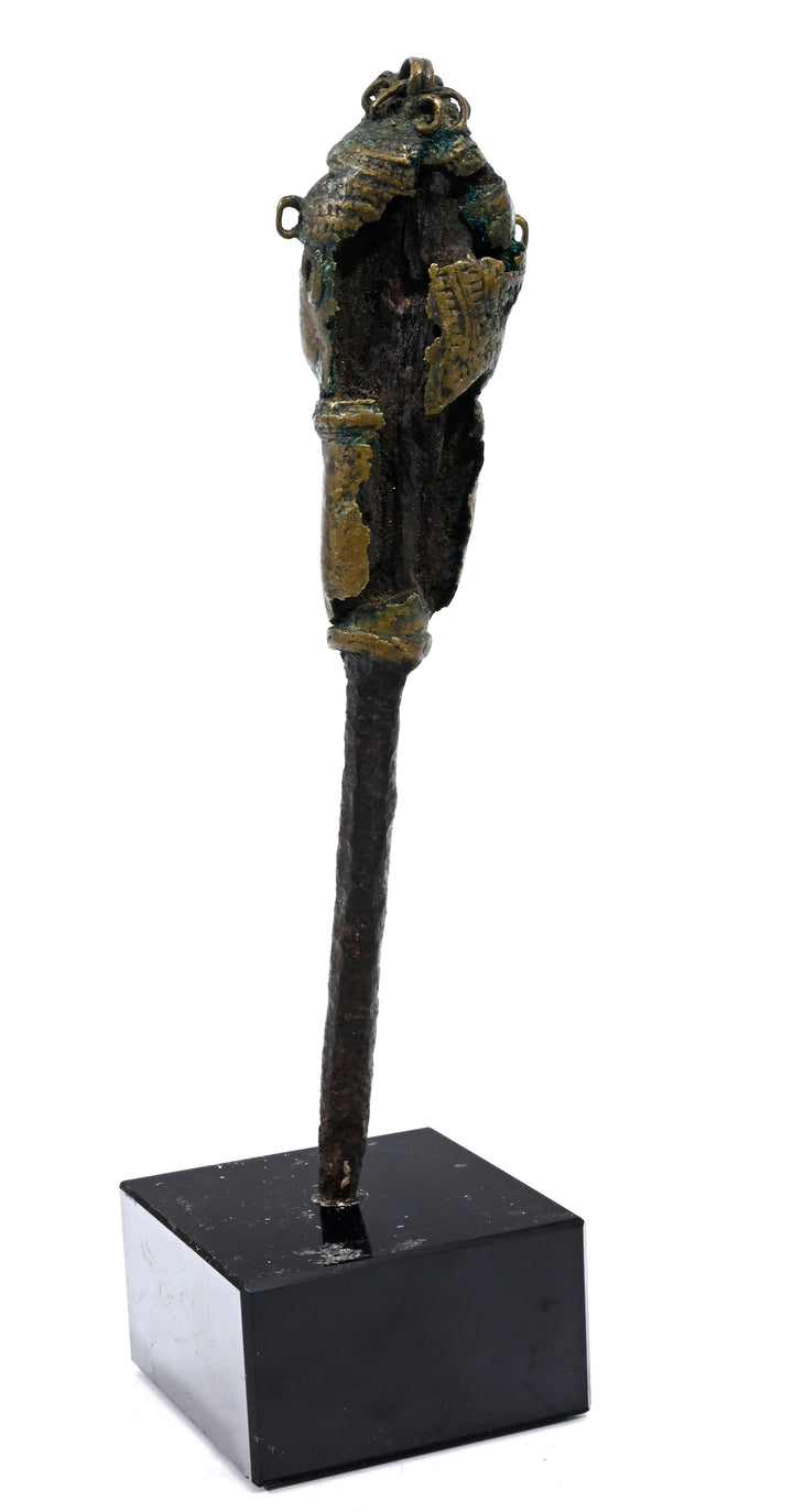 Yoruba "Eda Mole" Bronze Shrine Figure (Ogboni Society Earth-Spirit Pointer), 