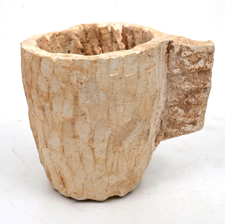 Judean Limestone Handled Ritual Vessel