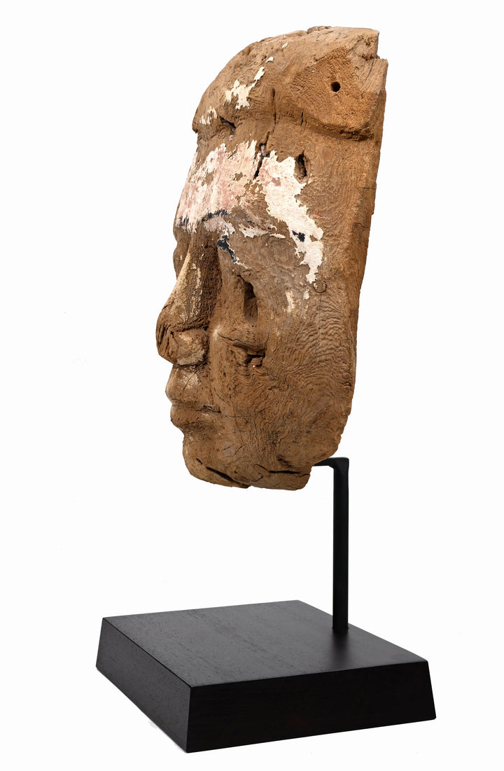 Egyptian Wood Sarcophagus Mask  