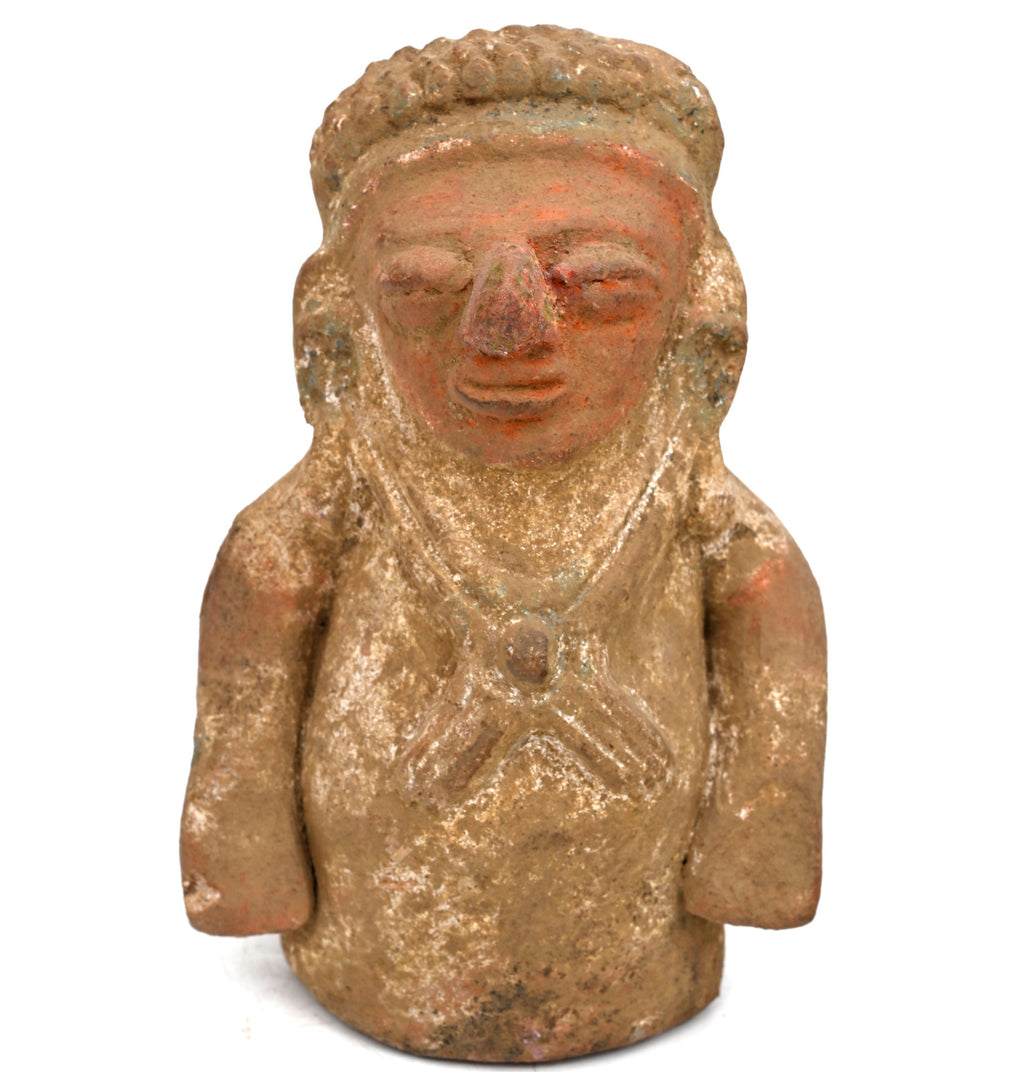 Pre Columbian Mayan Pottery Male Ocerina Whistle