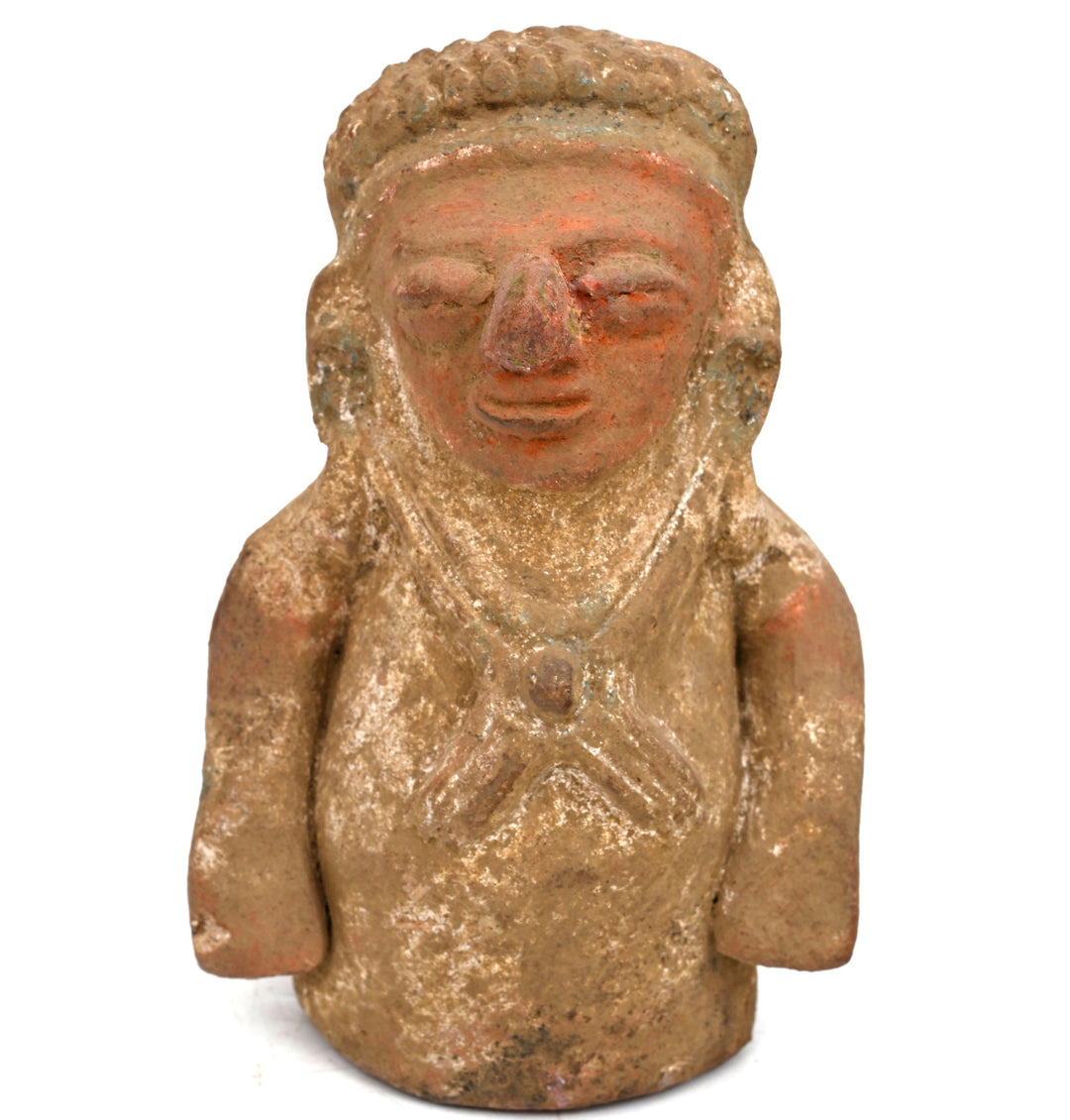 Pre Columbian Mayan Pottery Male Ocerina Whistle