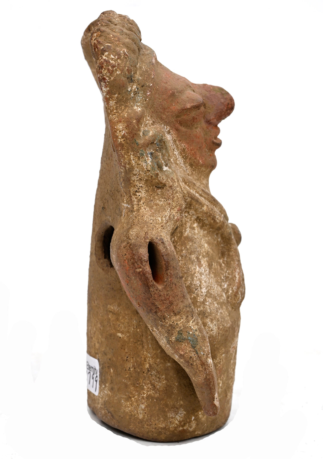 Pre Columbian Mayan Pottery Male Ocerina Whistle