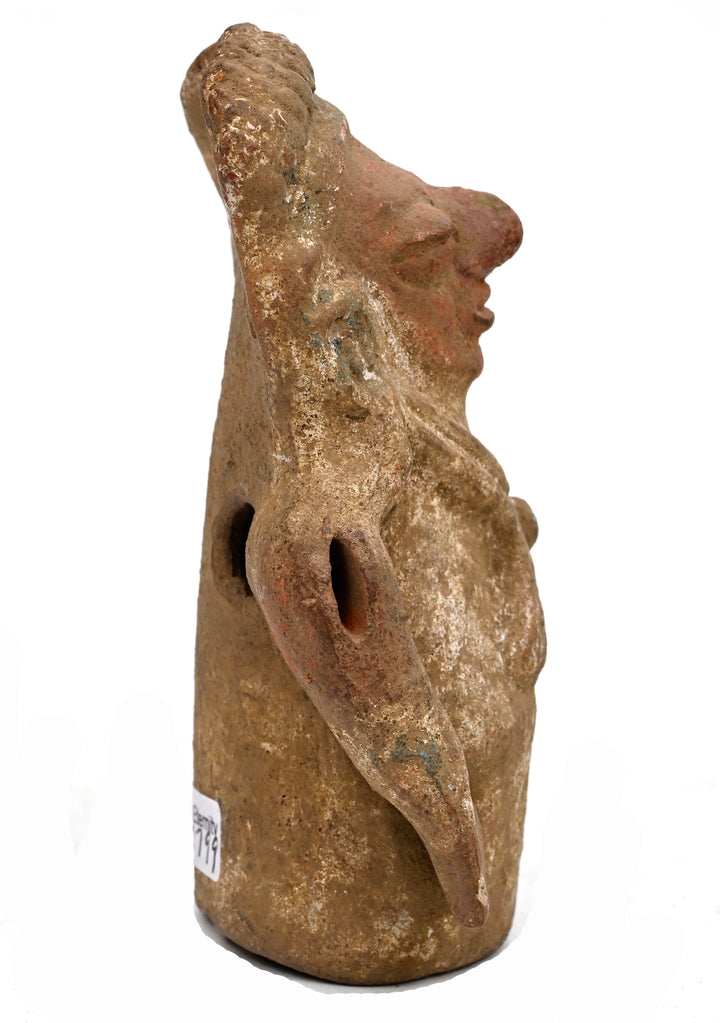 Pre Columbian Mayan Pottery Male Ocerina Whistle