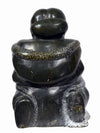 Inuit Soapstone Carved Figure of Mother with Child