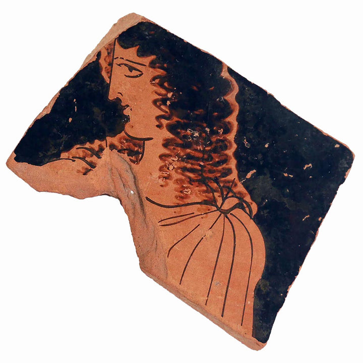 Greek Apulian Red Figure Pottery Figural Fragment