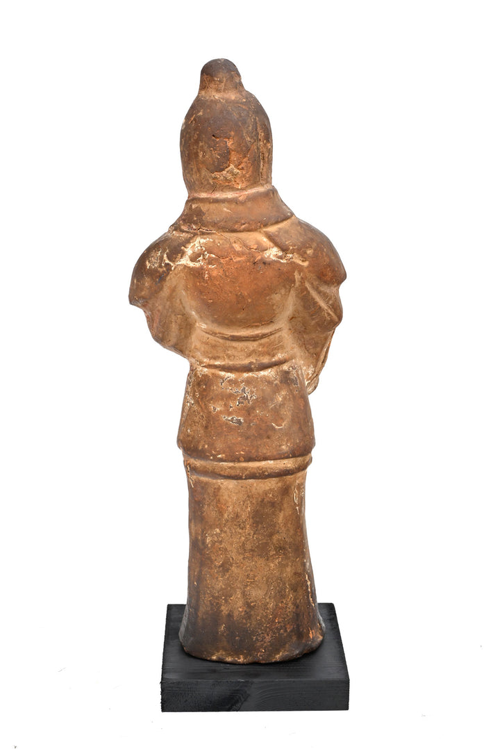Chinese Painted Pottery Guardian Figure