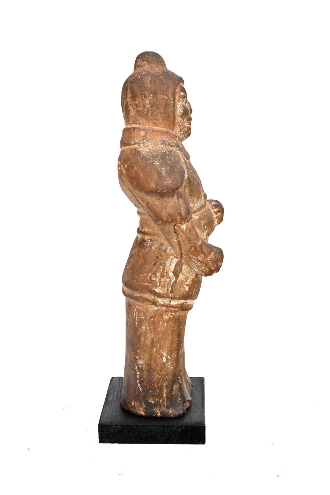 Chinese Painted Pottery Guardian Figure