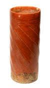 Mayan Orangeware Fluted Cylinder Vase