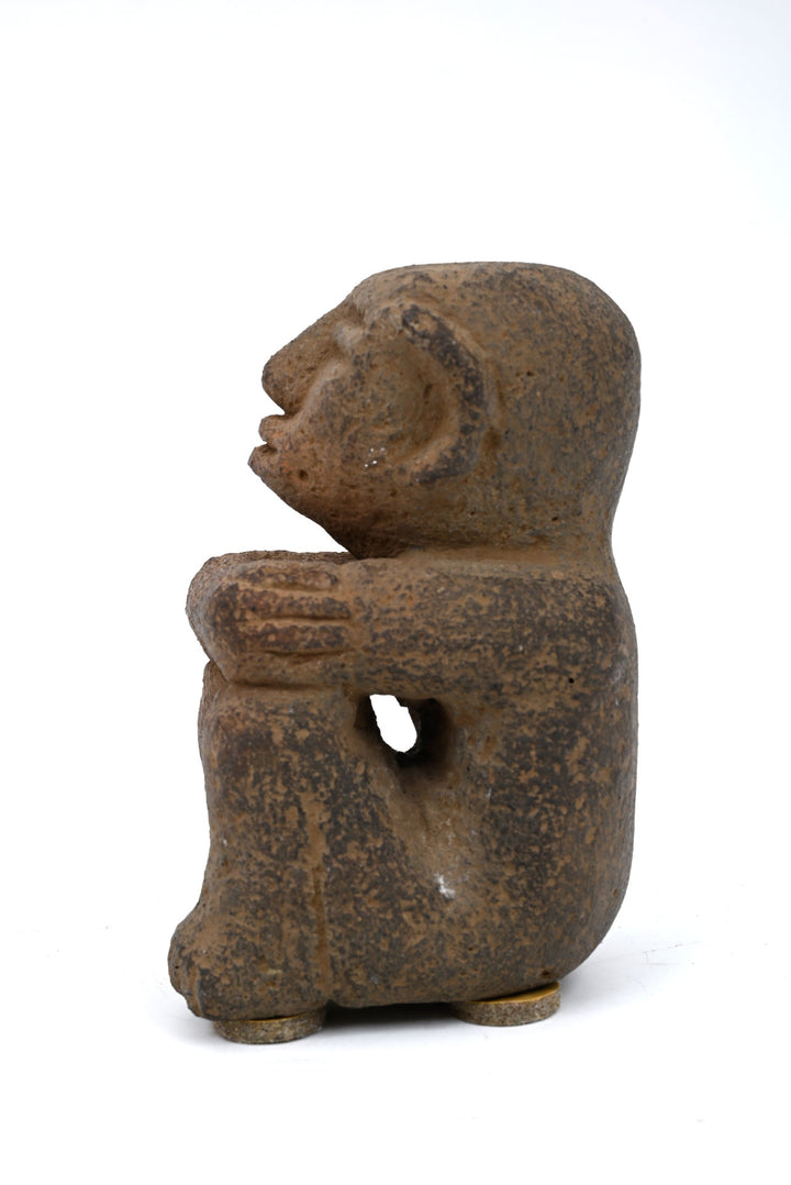 Costa Rican Volcanic Stone Seated Figure