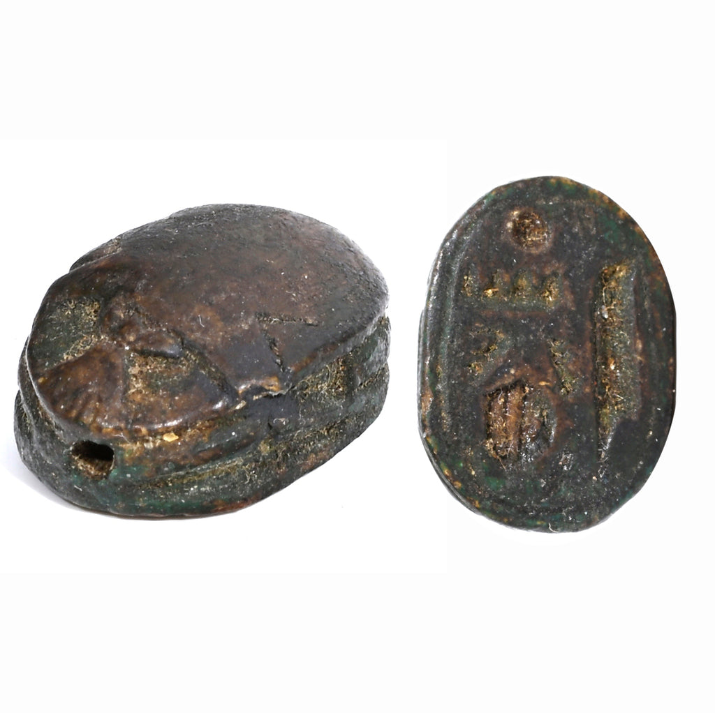 Egyptian Dark Steatite Scarab for Tutmose III