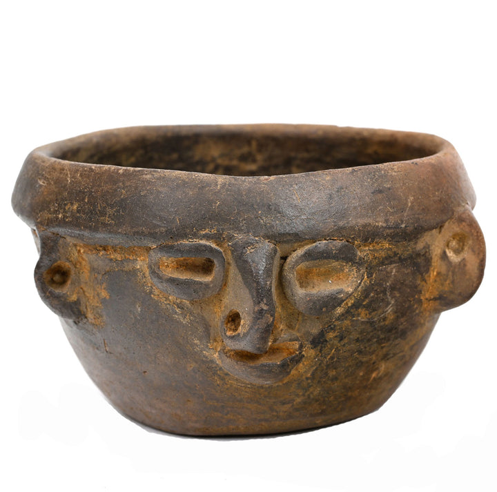 Costa Rican Pottery Face Pot