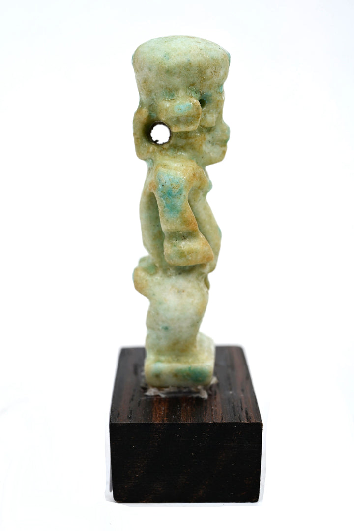 Egyptian Green Glaze Faience Amulet of Pataikos