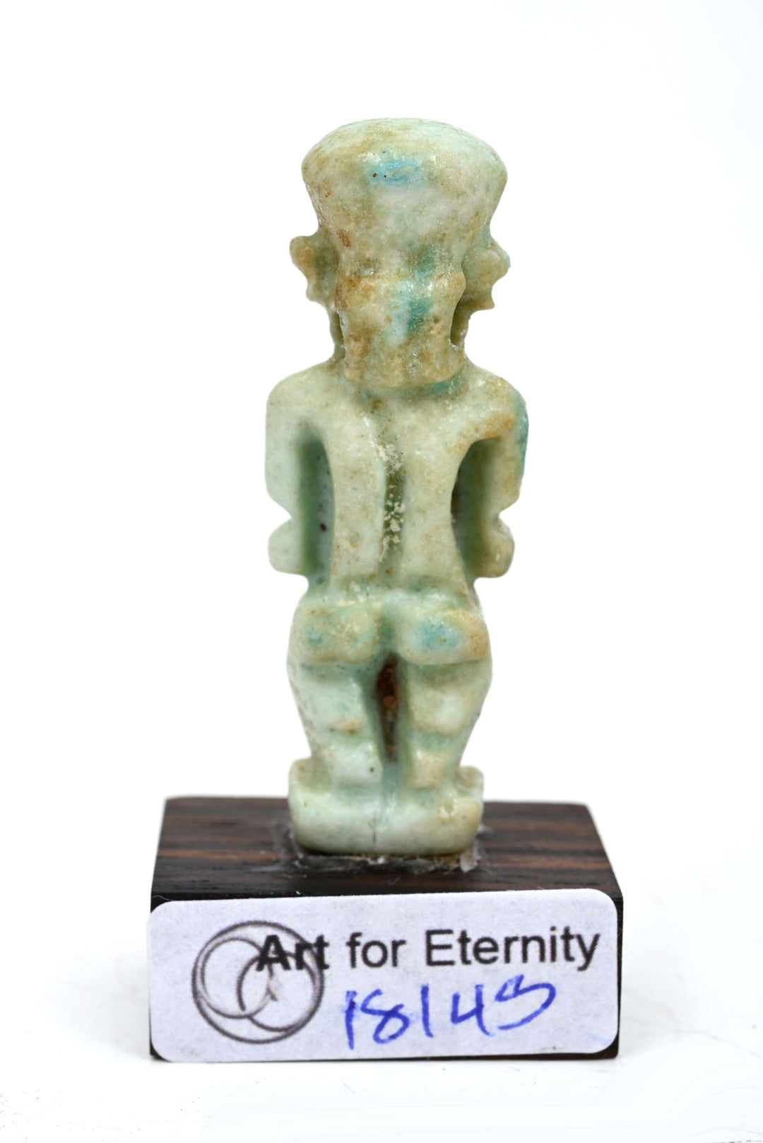 Egyptian Green Glaze Faience Amulet of Pataikos