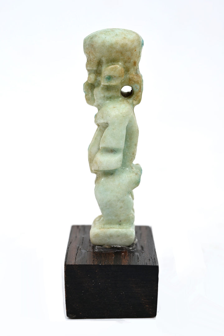 Egyptian Green Glaze Faience Amulet of Pataikos