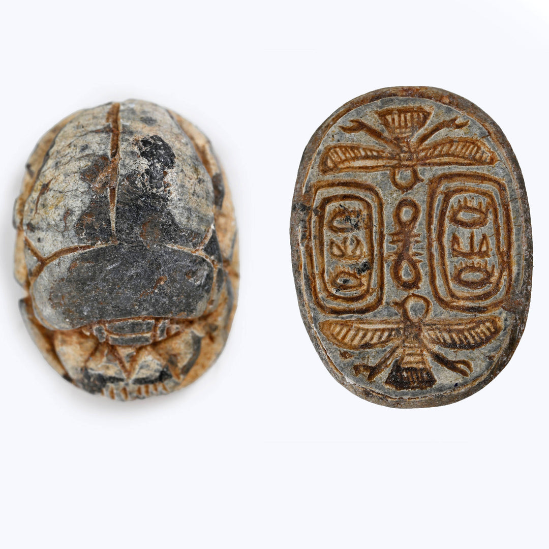 Egyptian Tan Steatite  Scarab