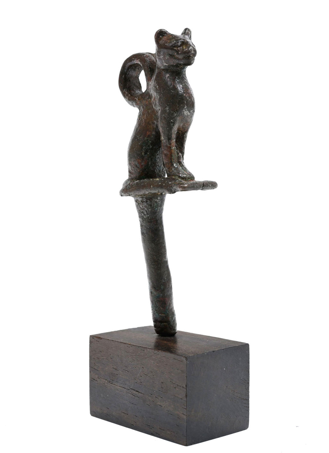 Egyptian Bronze Bastet Cat Finial