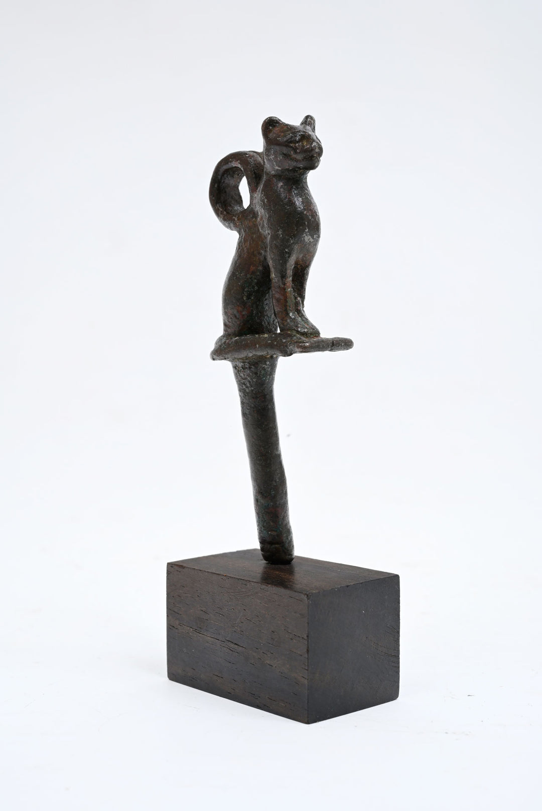 Egyptian Bronze Bastet Cat Finial