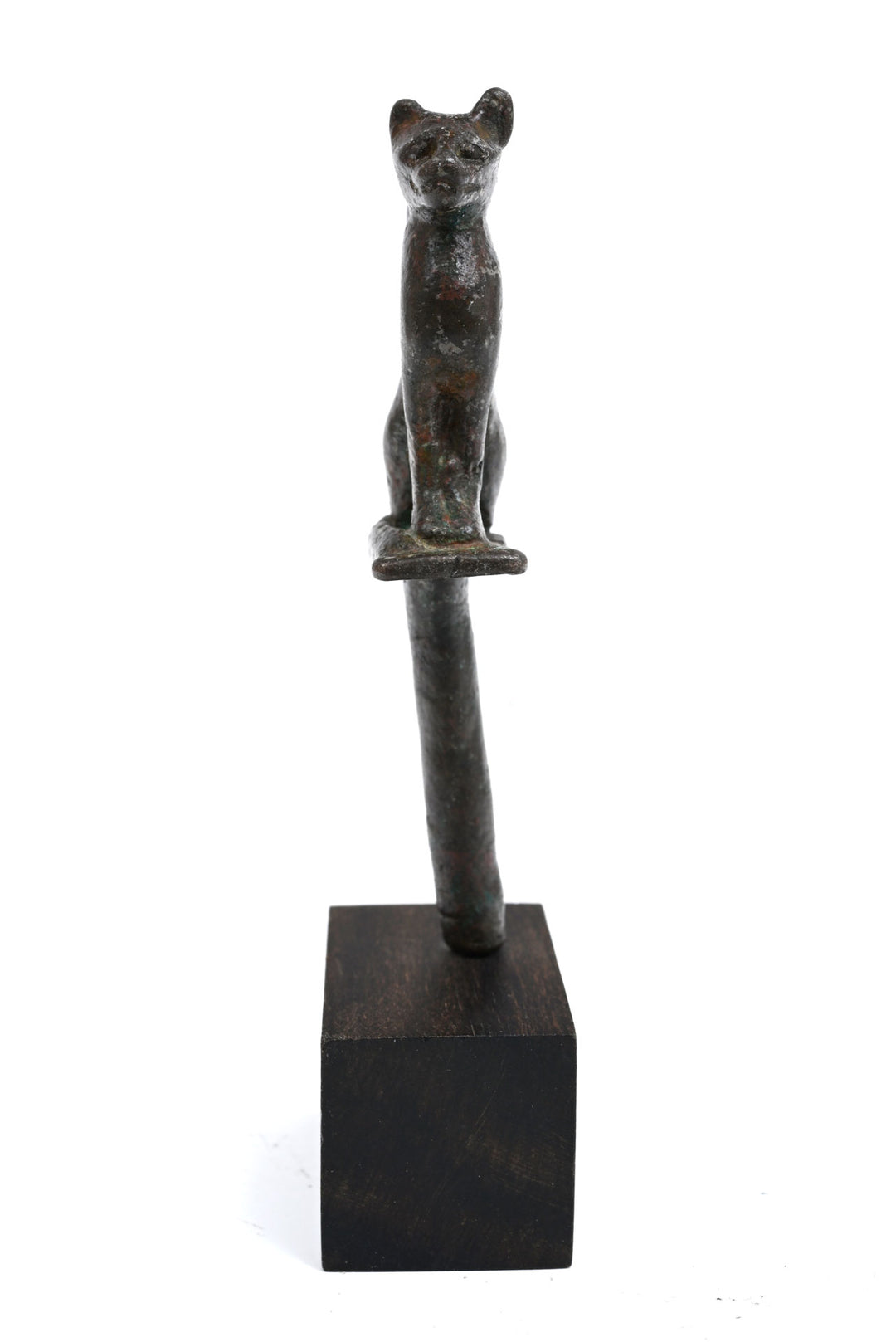 Egyptian Bronze Bastet Cat Finial