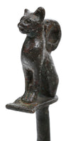 Egyptian Bronze Bastet Cat Finial