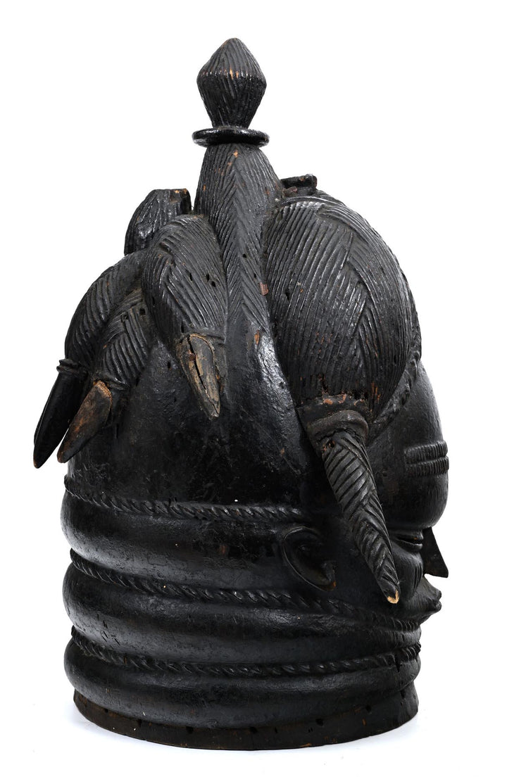 African Mende Sande Society Bundu Helmet Mask