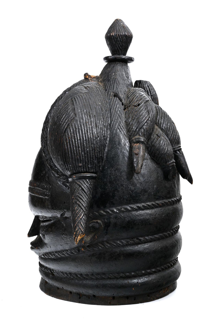 African Mende Sande Society Bundu Helmet Mask