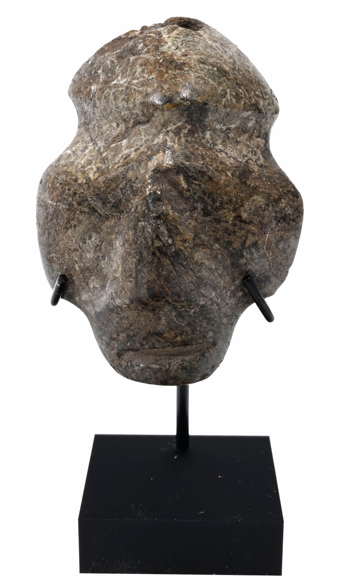 Mezcala Dark Andesite or Basalt-type stone Pendent Masket