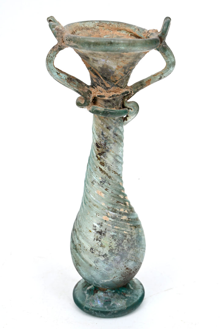 Roman Glass Twin Handled Amphoiskos