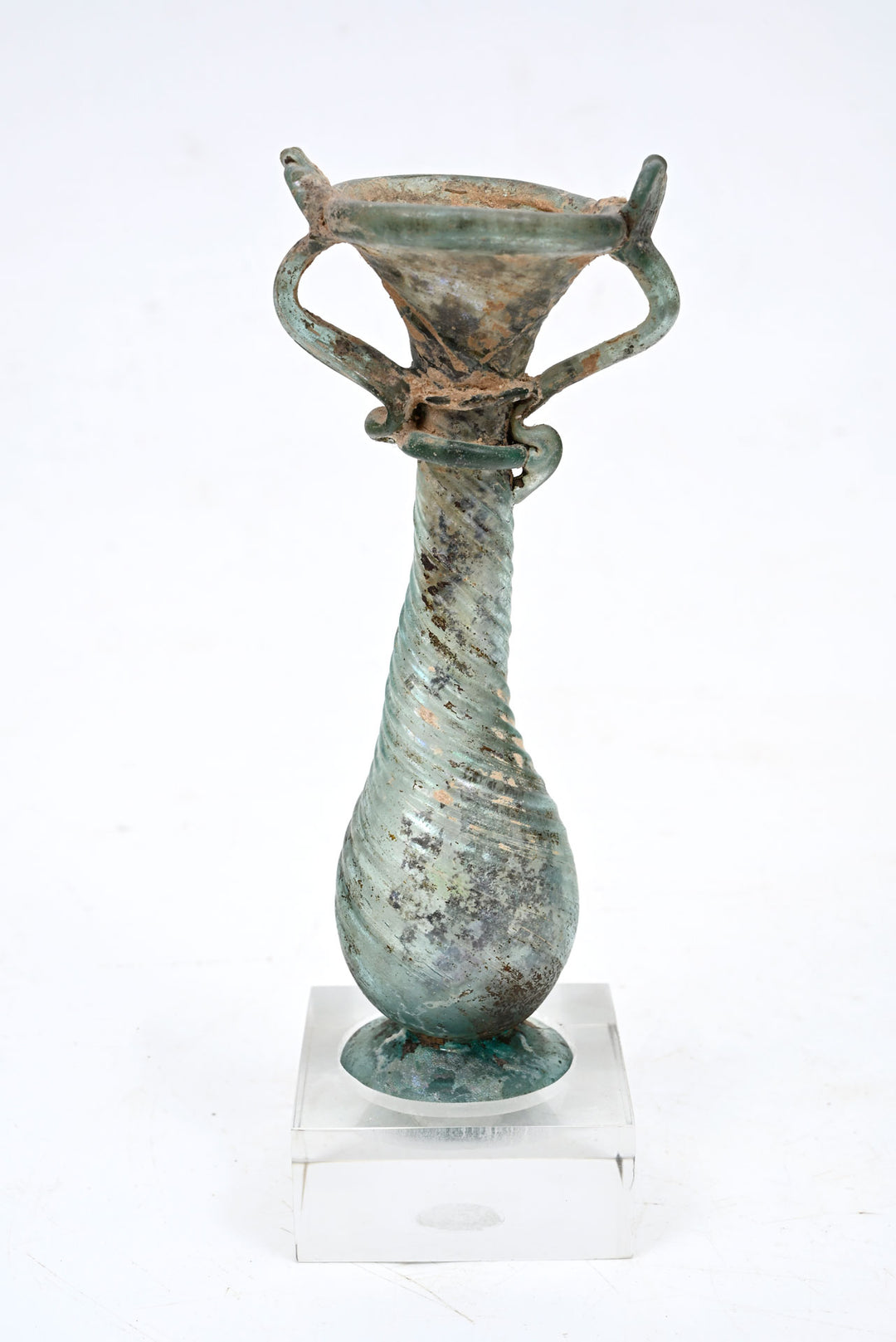 Roman Glass Twin Handled Amphoiskos