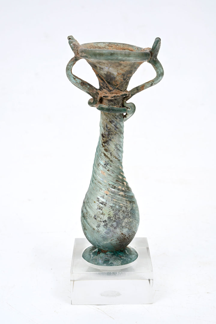 Roman Glass Twin Handled Amphoiskos