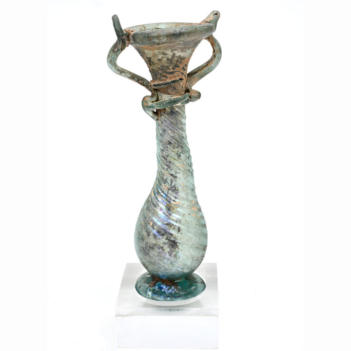 Roman Glass Twin Handled Amphoiskos