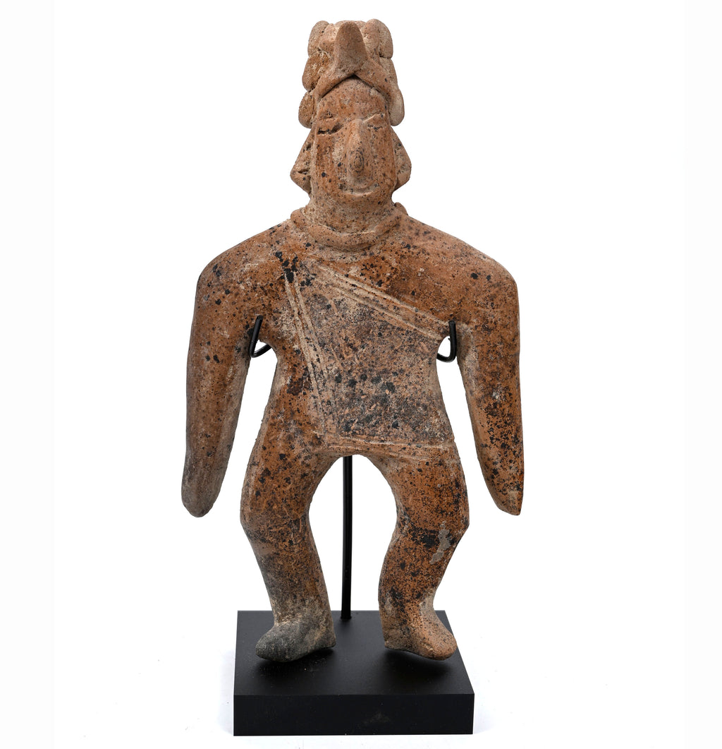 Colima Flat Figure with Horned Headdress, West Mexico