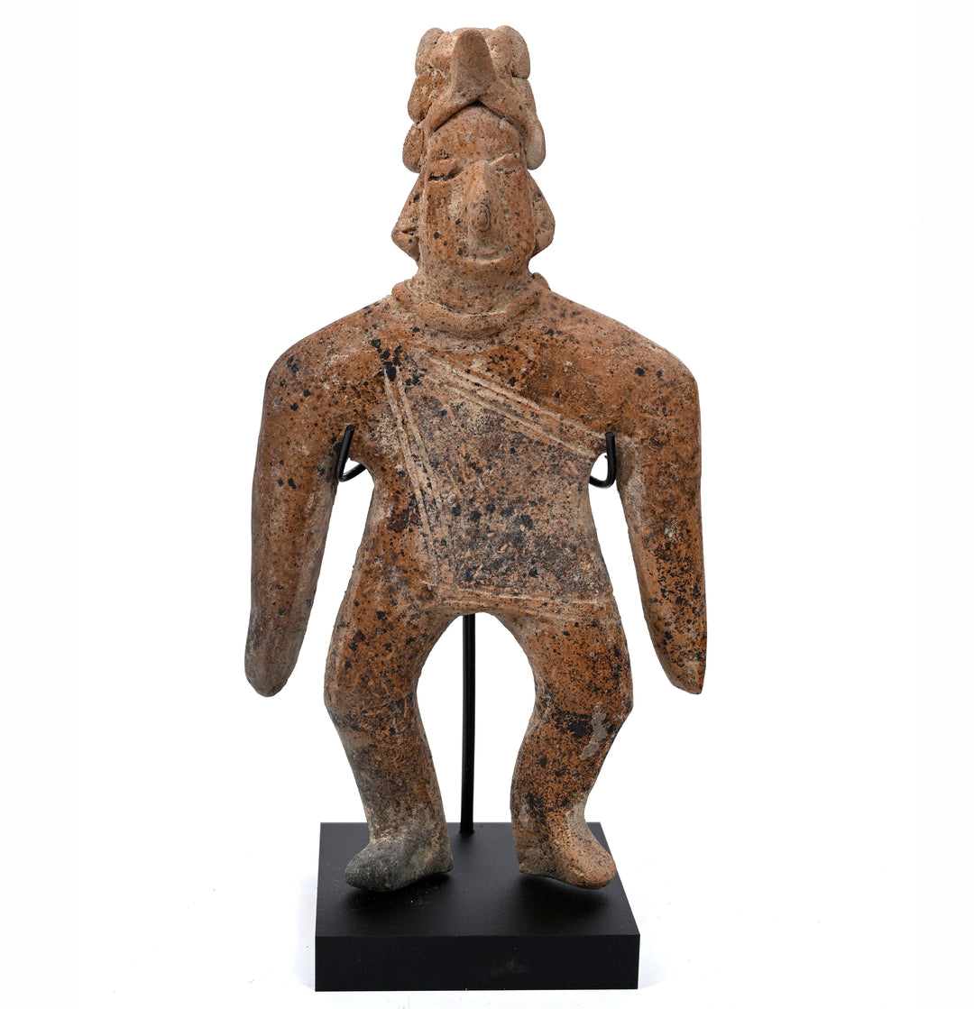 Colima Flat Figure with Horned Headdress, West Mexico