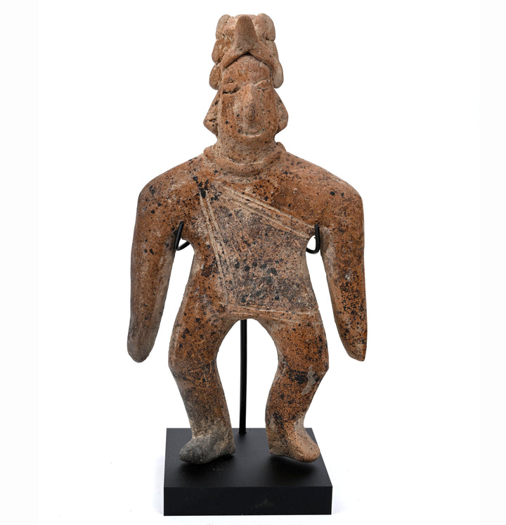 Colima Flat Figure with Horned Headdress, West Mexico