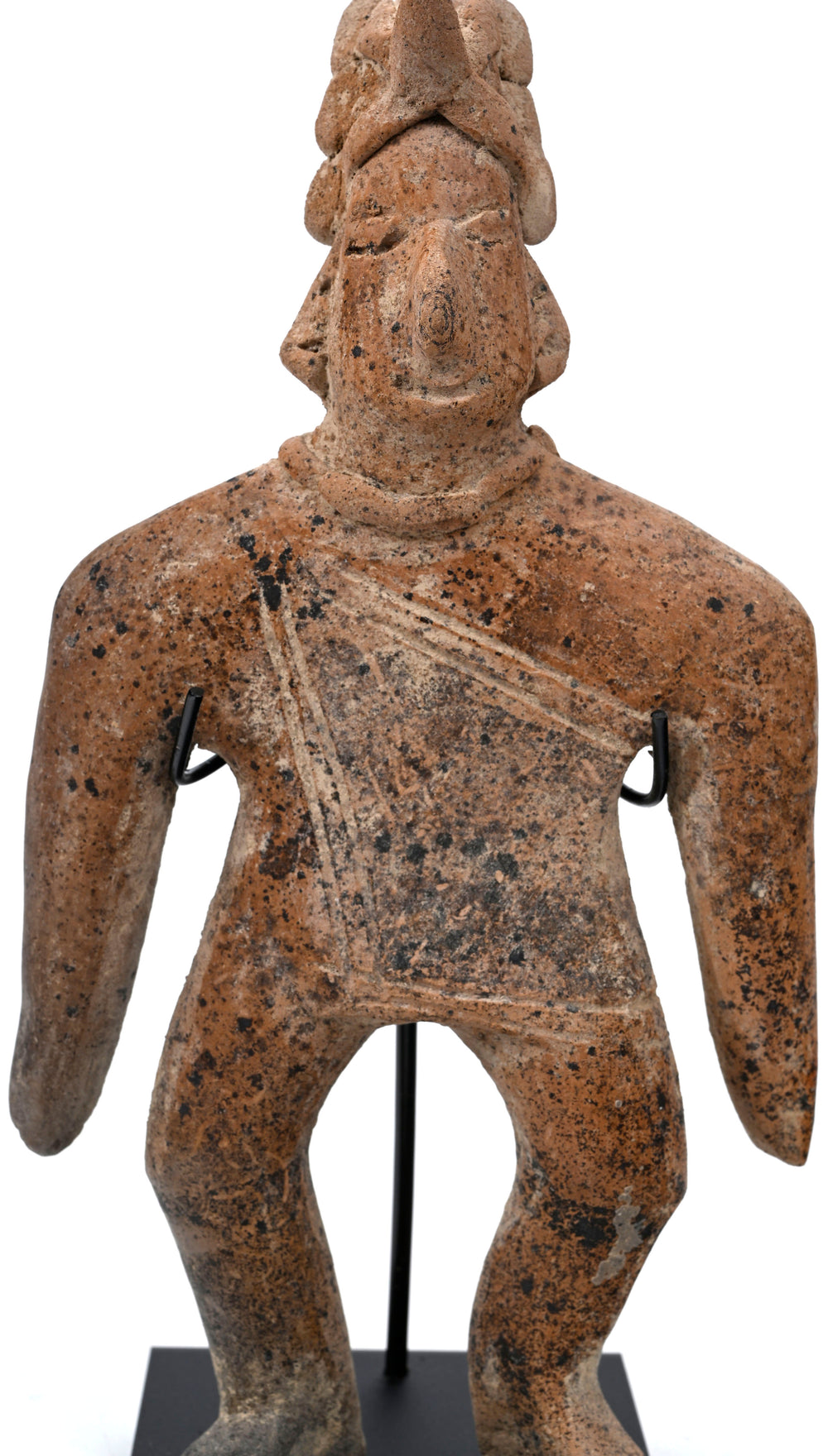 Colima Flat Figure with Horned Headdress, West Mexico