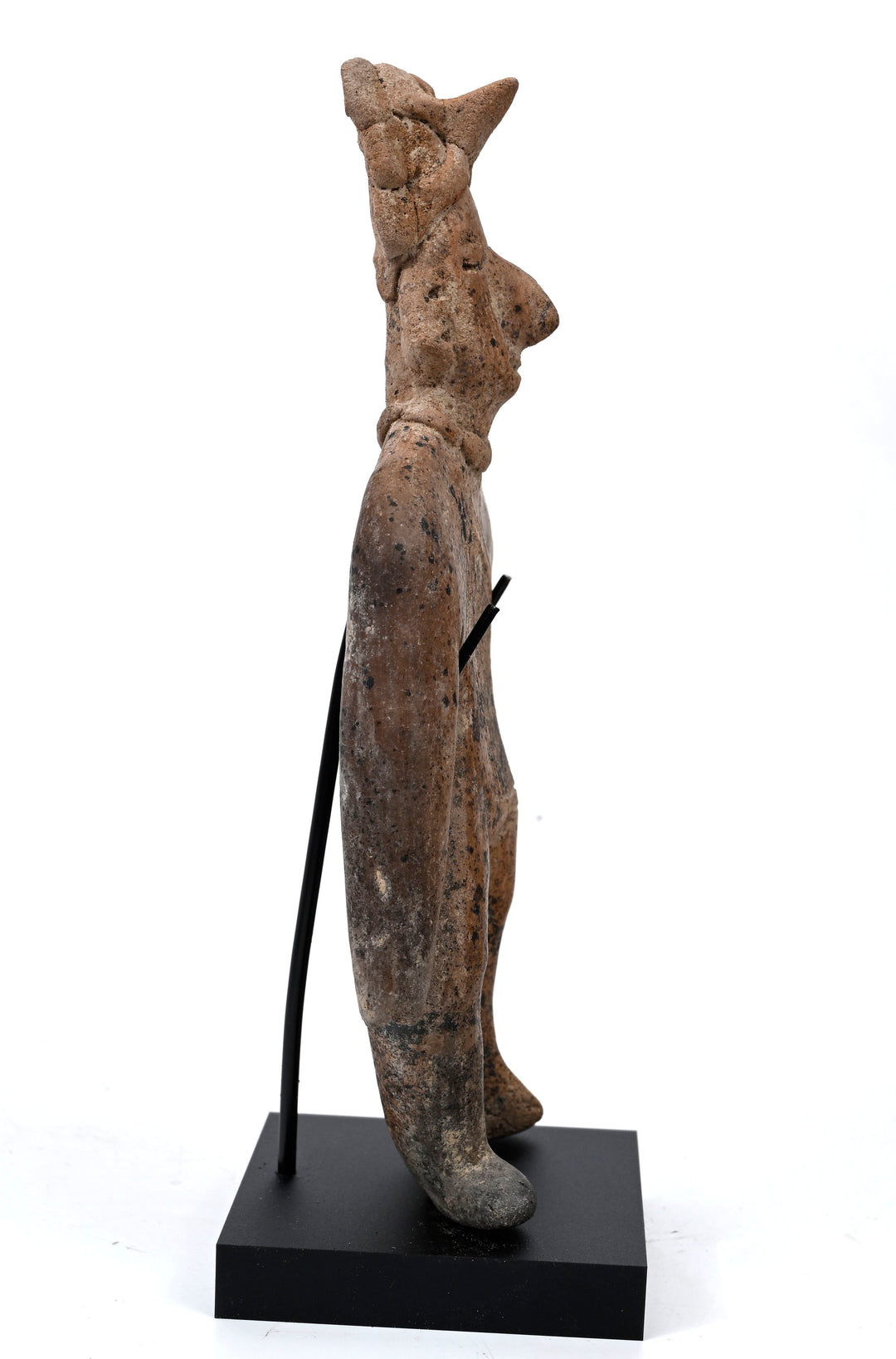 Colima Flat Figure with Horned Headdress, West Mexico