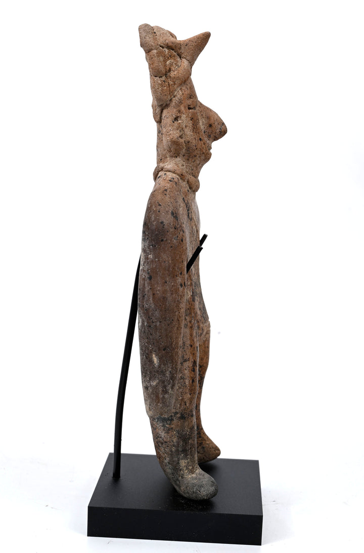 Colima Flat Figure with Horned Headdress, West Mexico