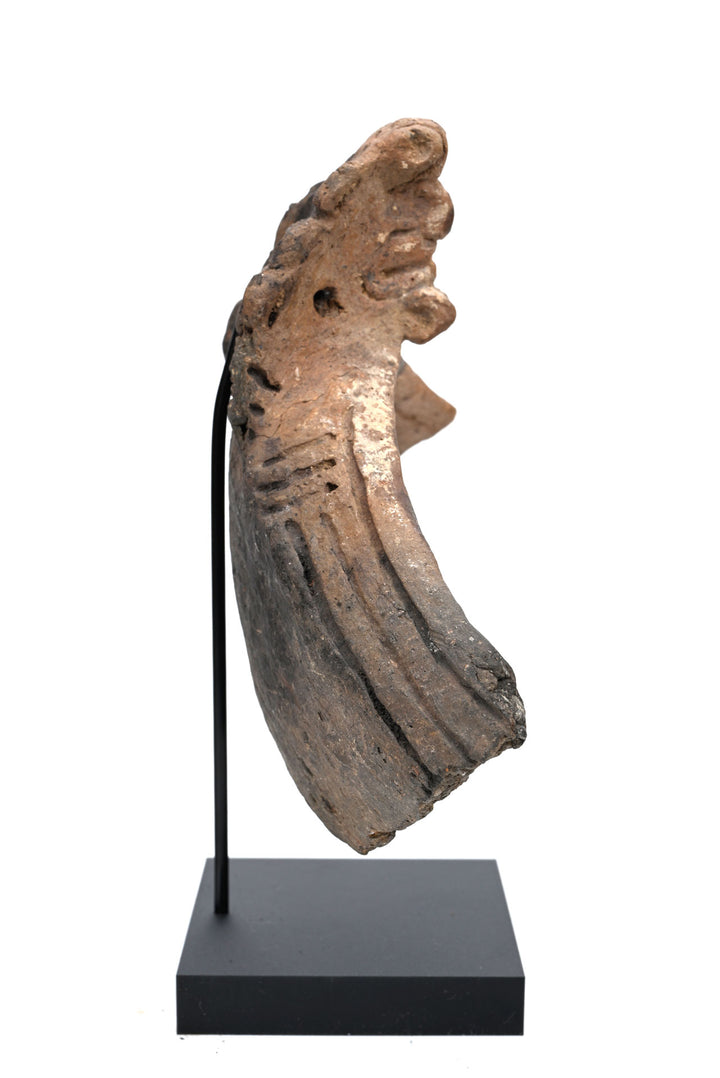 Taíno Pottery Vessel Fragment with Modelled Effigy Head